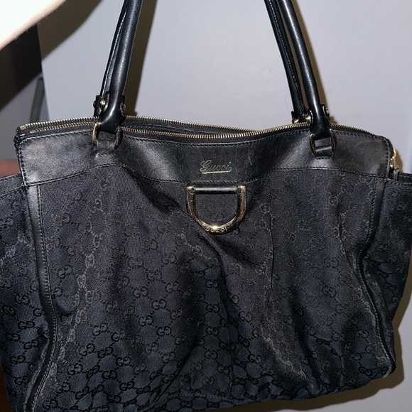 Gucci Black Monogram Tote Bag - Picture 1 of 6